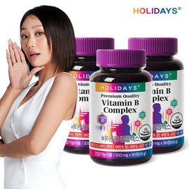 Holidays H 홀리데이즈 비타민B 컴플렉스 90정 3병 (9개월분) H Holidays Vitamin B Complex 90 Tablets 3 Bottles (9 Months Supply)
