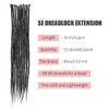 20 Inch Thin 0.6 cm Dreadlocks Extensions Single Ended 15