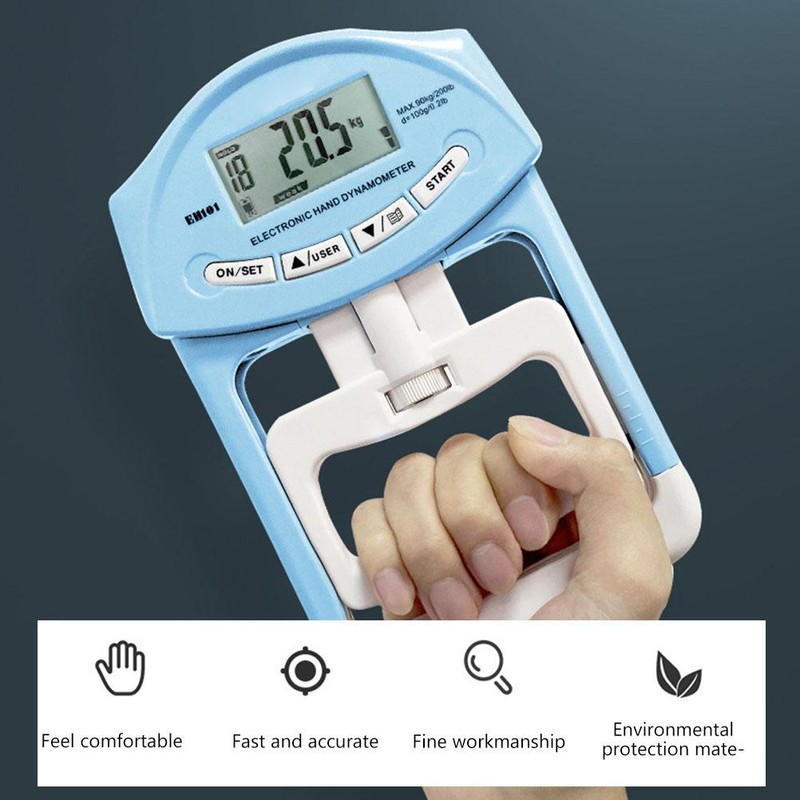 Adjustable Grip Strength Tester Digital Dynamometer Grip Strengthener for Sports