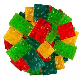 Bayside Candy 3D Gummy Building Blocks - Rainbow Gummy Candy - Blocks Gummies - 2LB