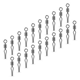 AMZfishing® 20 x Drop-Shot Swivels | Carabiner Swivel Fishing | Swivel Drop Shot | Swivel Set | Fishing Swivels | Fishing Swivel Set | Fishing Swivels | Fishing Accessories Swivel Set (40, 10)