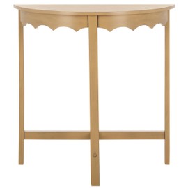 SAFAVIEH Home Collection Seraphina Desert Brown Half Moon Console Table for Entryway, Living Room, Foyer