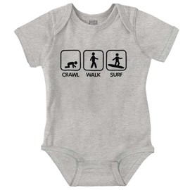 Brisco Brands Crawl Walk Surf Baby Romper Boys or Girls