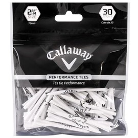 Callaway 070021500082 Golf Tees Plastic Tee Performance Tees 70mm Pack of 30 Neon White