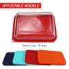 Sophico 3 Cup Rectangle Silicone Storage Cover Lids Replacement for