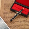 Oboe Shape Design Mini Pin Brooch Musical Instrument Craft Clothing