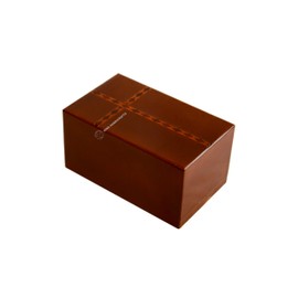 Hind Handicrafts Wooden Cremation Urns for Human Ashes Adult Large - Burial Urns for Columbarium - Wooden Box Funeral Urns for Human Ashes (9" x 5.5" x 5" - 180 Cu/in or lb, Maroon Cross)