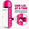 2 in 1 Water Bottle with 7 Day Pill Organizer