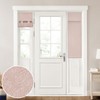 HOMEIDEAS 100% Linen Blackout Sidelight Curtains for Front Door, Side