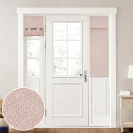 HOMEIDEAS 100% Linen Blackout Sidelight Curtains for Front Door, Side Door Window Curtains, Small Window,Thermal Insulated Covering, 1 Panel, W12 X L40 Inch, Blush Pink