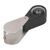 LED UV Loupe Rechargeable Foldable Portable Metal 30X Pocket Magnifier