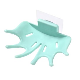 Creative Soap Holder for Shower - Wall Mounted Bathroom Soap Dish Organizer with Strong Adhesive Soap Tray for Kitchen Sink, Dish Soap Dispenser Holder,Blue