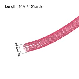 MECCANIXITY 15 Yards Mesh Tube 1/3 Inch Decor Tubing Flex for Wreath, Gift, Decorations Birthday, and Wedding Party,DIY Craft - Hot Red