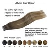 Chocolate Brown To Dark Blonde Ombre Tape in Hair Extensions