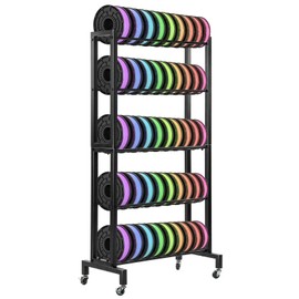 3D Printer Filament Storage Rack, Heavy Duty Metal Spool Holder with Wheels, 5 Tier Filament Rack for PLA/ABS/TPU, Large Capacity Filament Organizer for 3D Printing Studio, Office, Workshop