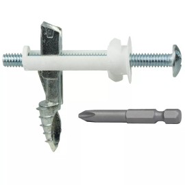 Dottie WDT43 Wallboard Toggle Kit, Slot/Phillips, 1/4″ Truss Head Machine Screws