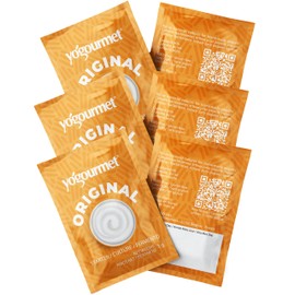 Yogourmet Yogurt Starter (6 Sachets = 6 Liters of Yogurt) - Make Homemade yogurt - Starter Culture - All Natural, Gluten Free, Kosher, Halal - 3 g Sachets