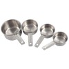 American Metalcraft MCL4 Stainless Steel Measuring Cup Set, Solid Flat