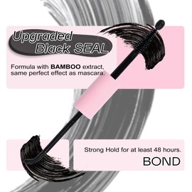 Lash Bond and Seal Strong Hold Eyelash Glue 2 in 1 Lash Adhesive and Lock Long Lasting Waterproof Black Lash Glue and Sealant for DIY Lash Extension Clusters by Mavphnee