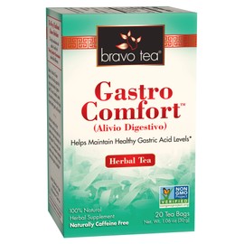 Bravo Tea Gastro Comfort Herbal Tea Caffeine Free, 20 Tea Bags, 6 Count
