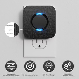 Wireless Motion Sensor LED Light - Motion Detector Alarm Chimes Door Sensor with 500 FT Range Security Alert Monitor System for Home, Business, Store, Office, School