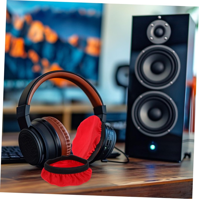 Operitacx 6pcs Reusable Headphone Covers Soft Breathable Cloth Ear Pads