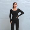 JBT Women's Long Sleeve Yoga Jumpsuits for Women Ribbed Seamless