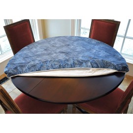 LAMINET - Mantel acolchado de lujo con bordes elásticos y acolchado – redondo grande – Se adapta a mesas de hasta 45 a 56 pulgadas de diámetro – la máxima protección para tu mesa. !
