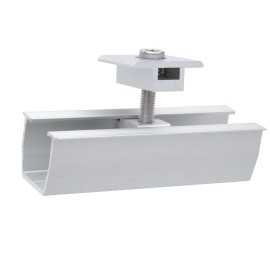 CICMOD Solar Panel Roof Mounting Rail Brackets Mid Clamp End Clamp Fixing Kit 30mm 35mm - 30-35mm Mid Clamp Kit, 1x 12cm Rail + 1x Mid Clamp