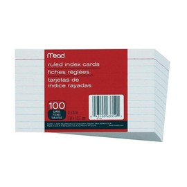 Meadwestvaco 63130 3" X 5" White Wirebound Ruled Index Cards 50 Count