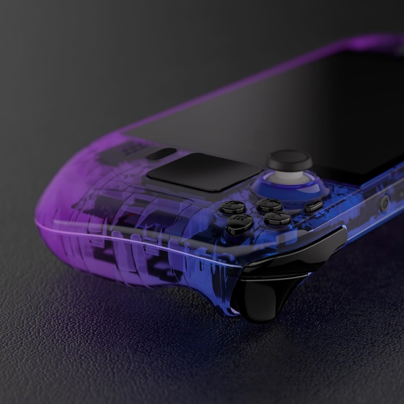 eXtremeRate Gradient Translucent Bluebell Faceplate Back Plate Shell for Steam
