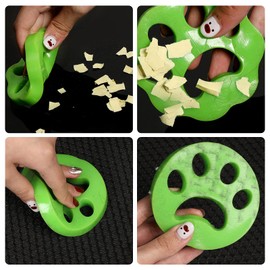 HONGECB Pet Hair Remover Washing Machine, Pet Hair Remover for Laundry, Pet Hair Remover, Washing Machine Hair Catcher, Hair Removal for Dog Hair, Cat Fur, Pack of 4, Yellow, Green