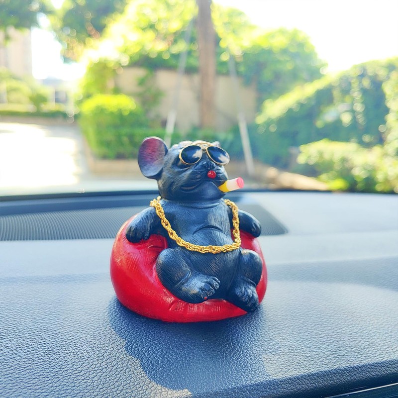 Starupway Cool Dog Car Dashboard Decorations, Dog Lounging on Sofa