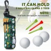 4 Pieces Golf Ball Tee Holder Neoprene Pouch Golf Ball