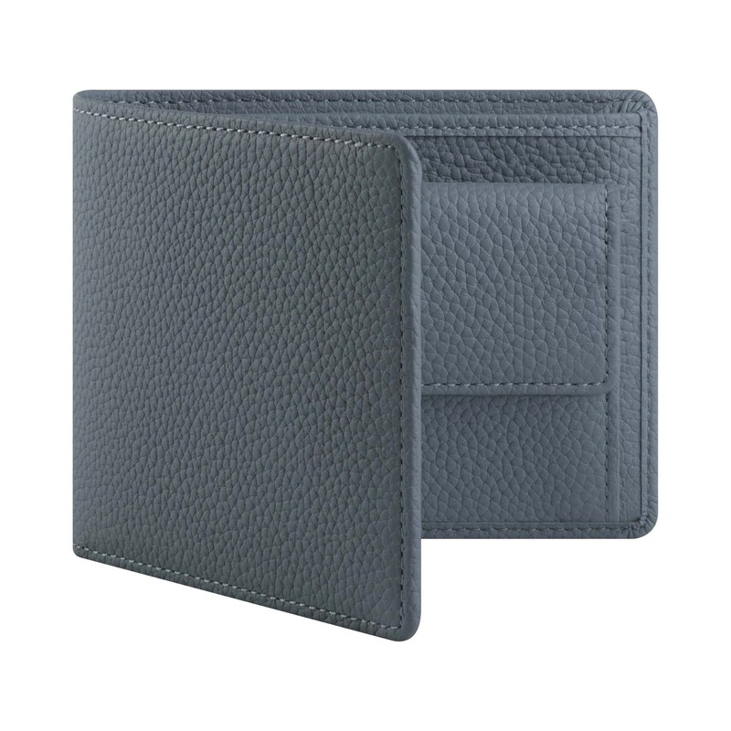 HANATORA PSA02 Genuine Leather Mini Wallet, Shrink Leather, Bifold, Trifold