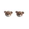 Betsey Johnson Pink Teddy Bear Stud Earrings Christmas Valentine Birthday
