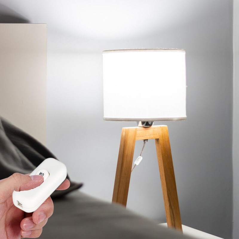 CYIOU 4 Pack Inline Switch White 250V/6Amp Lamp Switch Inline