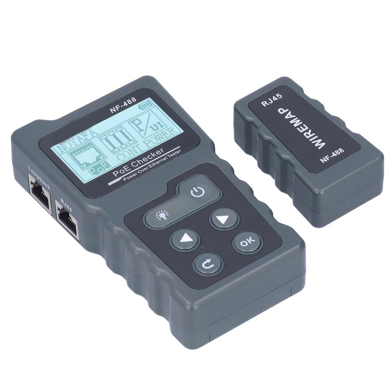 NF‑488 LCD Ethernet POE Tester Automatic Identification POE Detector Checker
