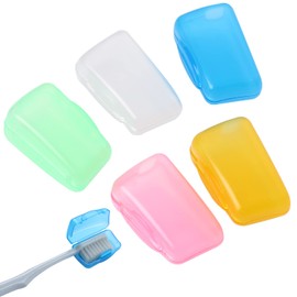 Sliverdew 5 Pcs Toothbrush Covers - Portable Toothbrush Head Case Cover for Travel, Home, Office, Hotel, Outdoor