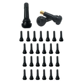 Muxkenper 25PCS TR414 Tire Valve Stems Black Rubber Snap-in Tire Valve Stem for Tubeless 0.453 Inch 11.5mm Rim Holes on Standard Vehicle Tires (TR414-25pcs)