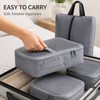 6-Piece Travel Compression Packing Cube Set with Mesh Panels and