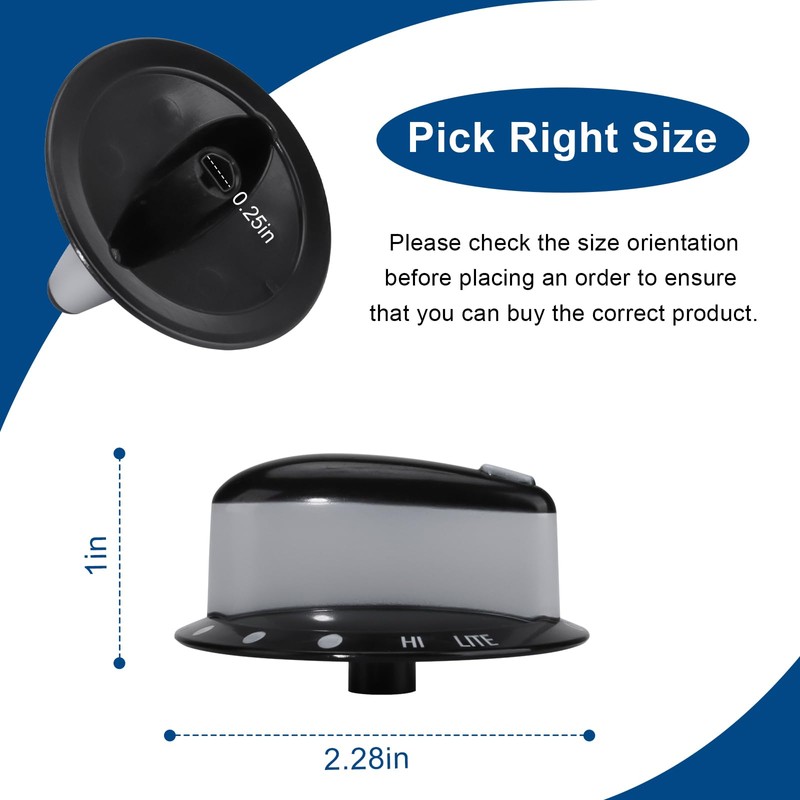 74011287 Gas Range Burner Knob Black Replacement for Maytag gas