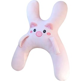 NIDONE Almohada de Coche para niños con Forma de H, Soporte para la Cabeza Ajustable, Almohada Coche para niños con asa, Lavable a máquina para un Mejor Descanso para Dormir, Estilo 1