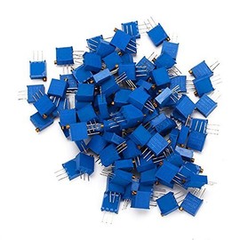 Kalevel 50pcs 500k Ohm Potentiometer Kit Resistor Kit 3296 Potentiometer Assorted Kit High Precision Cermet Potentiometer Trimpot Trimmer Pot - 500K Ohm (504)