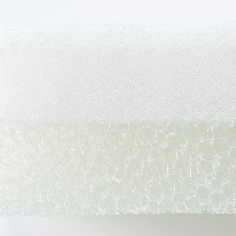 MUJI 38304623 Urethane Foam Three-Layer Bath Sponge, White, Width 2.8