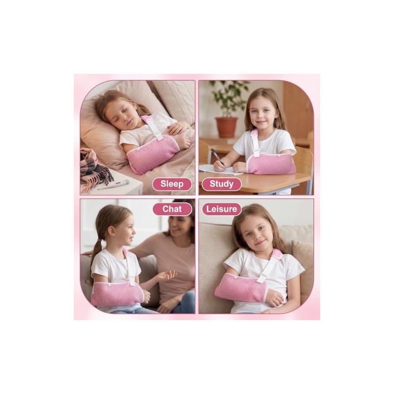 Breathable Kids Arm Sling, Adjustable Child Arm Sling for Wrist