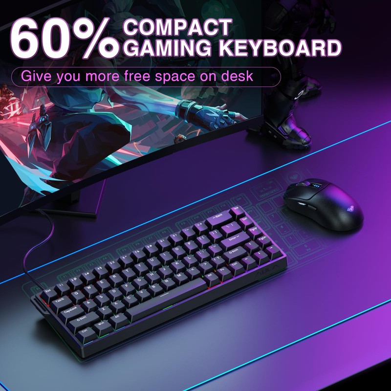 AULA WIN68 HE Mechanical Gaming Keyboard 60%, Hall Effect Magnetic