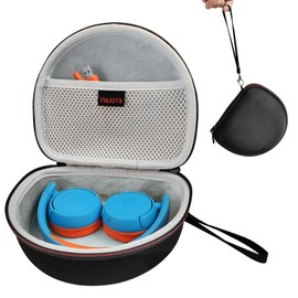 Headphone Case for JBL Jr310 BT, EVA Hard Case for Jr310BT On-Ear Wireless Foldable Bluetooth Headphones (Black) Grey Inside