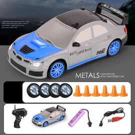RC Drift Car Mini RC Drift Car for Adults 1:24 Remote Control High Speed Race Drifting Cars 2.4GHz 4WD Racing Hobby Toy Car with Headlight for Boys and Girls rcoffroad 4x4 cooltoys clearance items today 2025:_SUBARU（Classic）