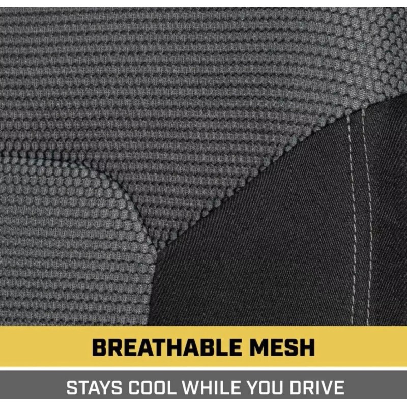 CAT MeshFlex Front Seat Covers Set Black & Gray, CASC-2284-GR